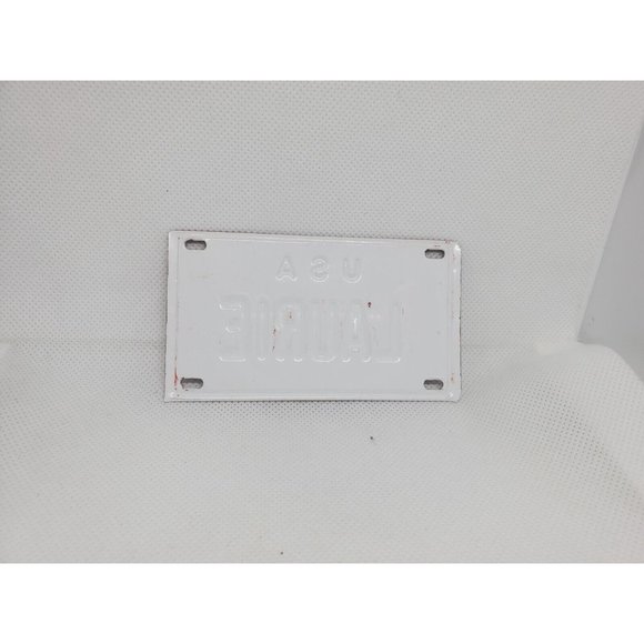 U.S.A Laurie Personalized White Red Collectible Mini License Bicycle Bike Plate - Picture 4 of 8